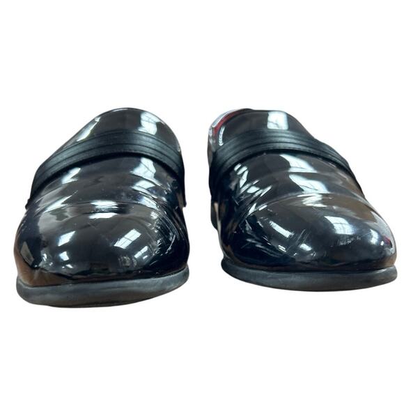 Bruno Marc Boys Size 6 Shiny Black Slip On Loafers Formal Low Heel Tuxedo Shoes - Picture 5 of 8